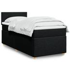 vidaXL Boxspring met matras stof zwart 80x200 cm, Huis en Inrichting, Eenpersoons, Verzenden, Zwart, Nieuw