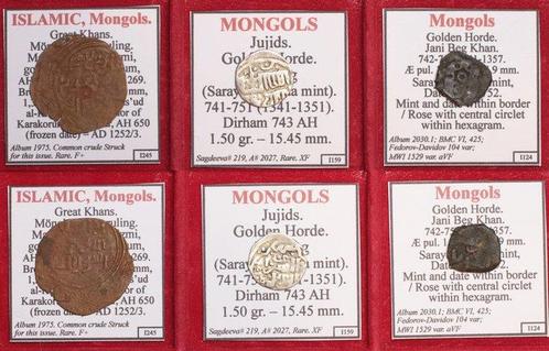 Kavel van 3 zeldzame Mongoolse munten. Jani Beg, Möngke., Postzegels en Munten, Munten | Europa | Niet-Euromunten