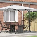 vidaXL Roma Parasol Beige 286 x 284 x 265 cm Aluminium en, Tuin en Terras, Parasols, Verzenden, Nieuw, 2 tot 3 meter