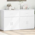 vidaXL Dressoirs 2 st 60x31x70 cm bewerkt hout wit, Huis en Inrichting, Kasten | Dressoirs, Minder dan 50 cm, Verzenden, Nieuw