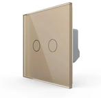 Livolo Touch Wisselschakelaar | Goud | 2-Voudig | Design, Ophalen of Verzenden, Nieuw, Schakelaar