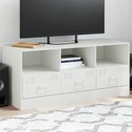 vidaXL Tv-meubel 99x39x44 cm staal wit, Huis en Inrichting, Verzenden, Nieuw, Metaal