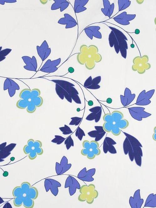 Bloemenexplosie - Exclusieve bloemenstof met witte, Antiek en Kunst, Antiek | Kleden en Textiel