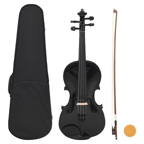 Zwarte Vioolset 4/4 - Tweedekansje, Bespaar Nu! OP=OP, Muziek en Instrumenten, Strijkinstrumenten | Violen en Altviolen, 4/4-viool