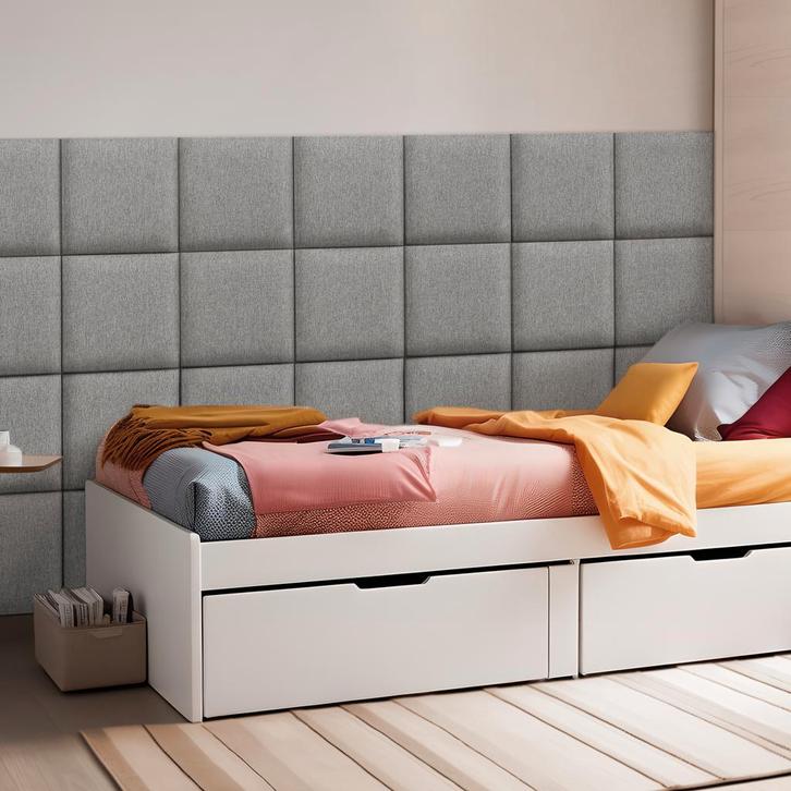 Gestoffeerde wandpanelen Carpino set van 4 stof 30x30 cm lic, Doe-het-zelf en Verbouw, Platen en Panelen, Verzenden