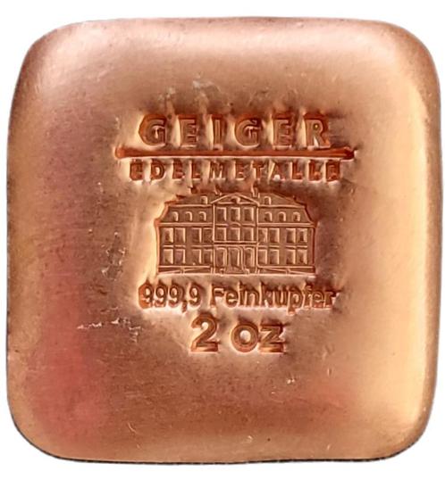 Koper baar 2 oz - Geiger - Schloss Guldengossa, Postzegels en Munten, Munten | Nederland, Losse munt, Verzenden