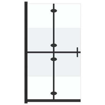 Halfmat Glas Douchewand Inklapbaar 100cm | OP = OP | 40%... beschikbaar voor biedingen