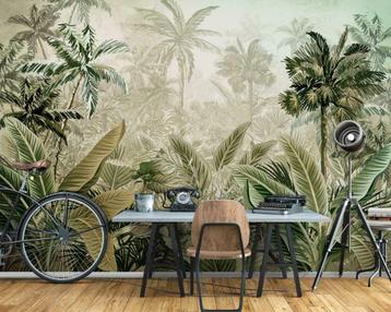 Botanisch behang Jungle, Jungle behang, trendy behang