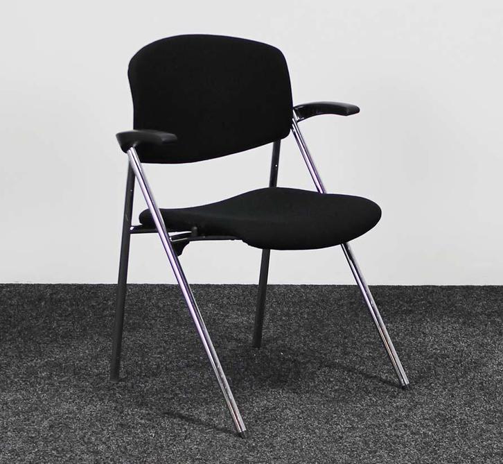 Drabert Conferentiestoel - Zwart, Huis en Inrichting, Stoelen, Zwart, Gebruikt, Ophalen of Verzenden