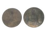 Twee bronzen plaquettes, Nederland, 20e eeuw