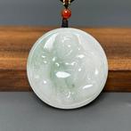 Gecertificeerde Quzrtzose Jade Boeddha hanger - Hoogte: 49