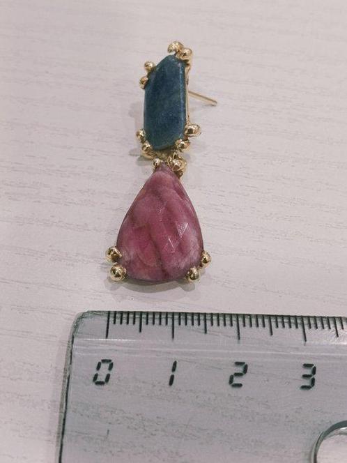 Zilver - Hangoorbellen - Oorbellen met stenen, Verzamelen, Dierenverzamelingen