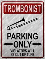 Trombonist Parking Sign Metaal, Nieuw, Ophalen of Verzenden