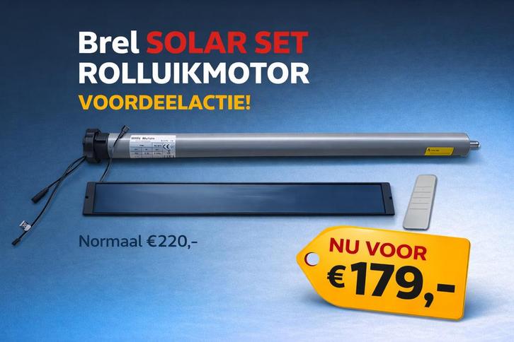 Voorjaarsactie Brel SOLAR SET, Doe-het-zelf en Verbouw, Rolluiken, Nieuw
