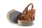 EBL8790 Sandalen in maat 39 Bruin | 10% extra korting, Kleding | Dames, Bruin, Verzenden, Sandalen of Muiltjes, Zo goed als nieuw