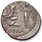 Romeinse Republiek Denarius C. Publicius Malleolus, A., Postzegels en Munten