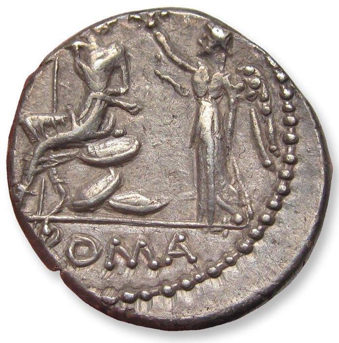 Romeinse Republiek Denarius C. Publicius Malleolus, A., Postzegels en Munten, Munten | Europa | Niet-Euromunten
