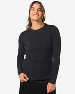 HEMA Damestrui Louisa met ribbels en glitters zwart, Verzenden, Nieuw