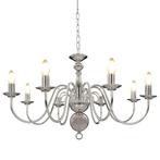 Kroonluchter 8xE14 zilver | Retourdeal | 60% Korting, Huis en Inrichting, Lampen | Kroonluchters, Ophalen of Verzenden, Nieuw