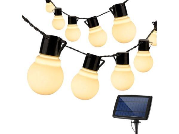 Veiling - JPro Lemon 50 Warm/Wit Lichtsnoer op Zonne-Energie, Tuin en Terras, Buitenverlichting