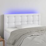 vidaXL Hoofdbord LED 80x5x78/88 cm kunstleer wit, Verzenden, Nieuw, Wit, Overige materialen