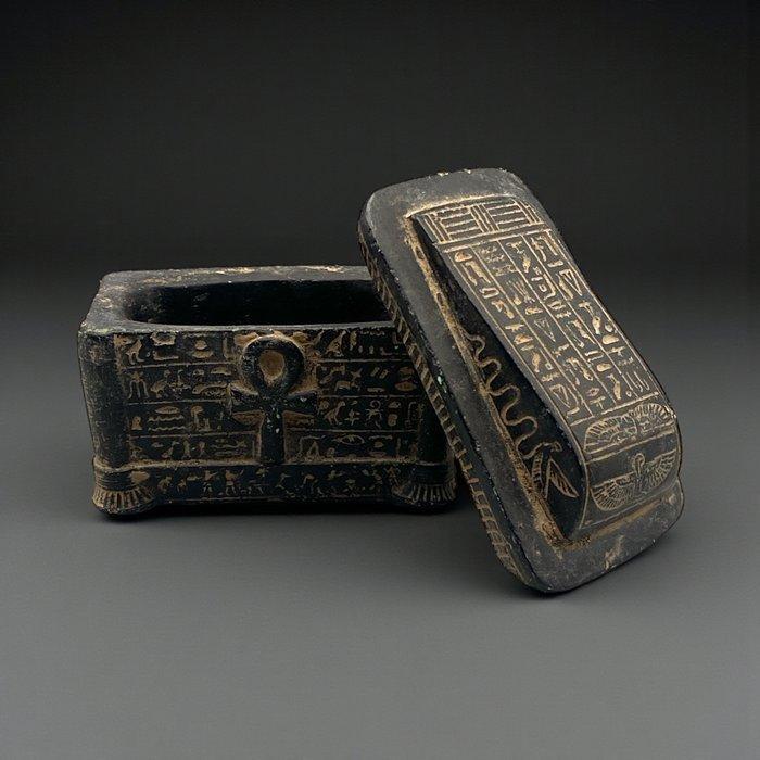 Replica van het oude Egypte Sieradendoos met hiërogliefen, Antiek en Kunst, Antiek | Overige Antiek