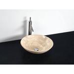 Waskom Sapho Blok Rond 40x12 cm Steen Beige, Ophalen of Verzenden, Nieuw