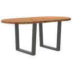 vidaXL Eettafel 180x90x74 cm ovaal massief eikenhout, Verzenden, Nieuw