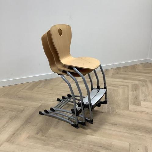 Tweedehands schoolstoel / leerlingstoel met voetenplank, VS, Huis en Inrichting, Stoelen, Eén, Gebruikt, Hout, Ophalen of Verzenden