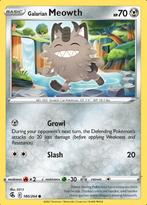 Galarian Meowth 180/264 (Fusion Strike), Ophalen of Verzenden, Nieuw, Losse kaart, Foil