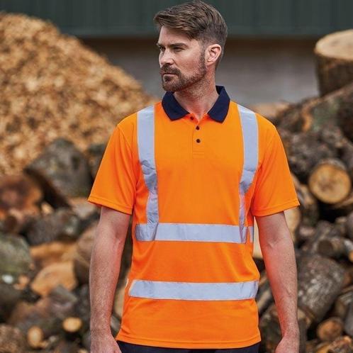 Reflecterende polo oranje, Tuin en Terras, Werkkleding, Verzenden