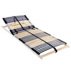 vidaXL Lamelbodem Bruin 80 x 190 cm Massief beukenhout, Huis en Inrichting, Verzenden, Nieuw, Bruin, Hout