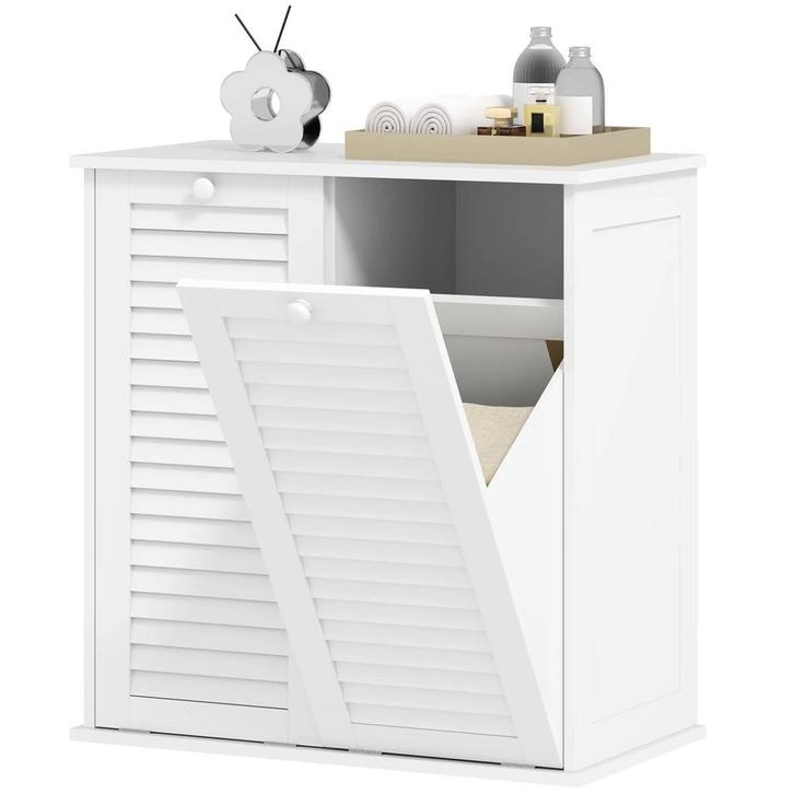 Wasmandkast, Badkamerkast Met 2 Wasmanden, Badkamerkast Met, Huis en Inrichting, Badkamer | Badkamermeubels, Nieuw, Verzenden