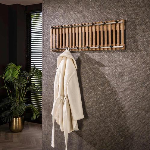 Kapstok Esther 13 haken mangohout, Huis en Inrichting, Woonaccessoires | Kapstokken, Verzenden