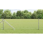 vidaXL Hecke met palen Zilver 0.6 x 10 m PVC-gecoat staal, Verzenden, Nieuw, IJzer