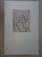 Originele tekening jongetje gesigneerd Jan Wiegers De Ploeg, Antiek en Kunst, Verzenden