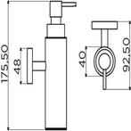 Zeepdispenser Clou Sjokker 100cc Wandmodel Gunmetal, Doe-het-zelf en Verbouw, Sanitair, Ophalen of Verzenden, Nieuw