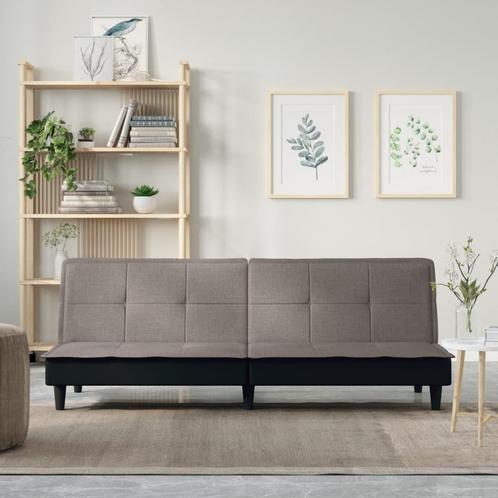 vidaXL Slaapbank stof taupe, Huis en Inrichting, Banken | Bankstellen, Nieuw, 200 tot 250 cm, Stof, Verzenden