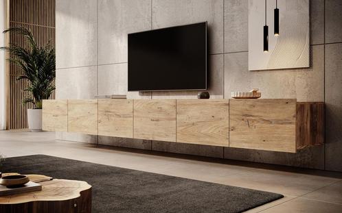 Meubella TV-Meubel Calabas kastanje 300 cm hangend, Huis en Inrichting, Kasten | Televisiemeubels, Minder dan 100 cm, 25 tot 50 cm