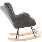 2dekans | tectake Schommelstoel Torve – Gestoffeerd – Scandi, Ophalen of Verzenden, Zo goed als nieuw, Grijs