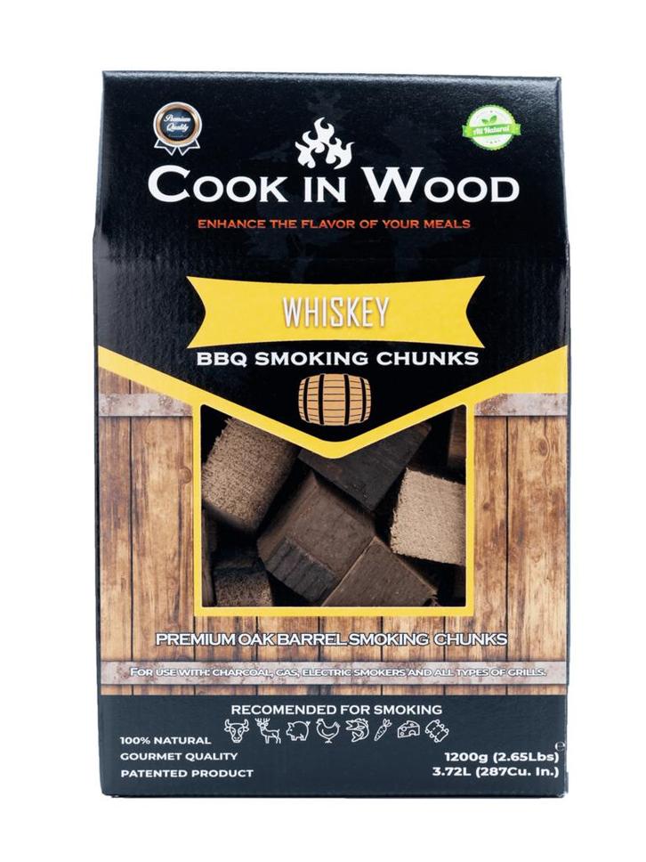 Cook in Wood BBQ oak barrel wood chunks whisky, Tuin en Terras, Houtskoolbarbecues, Ophalen of Verzenden