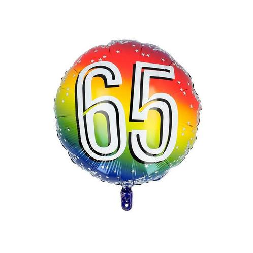65 Jaar Helium Ballon 45cm, Hobby en Vrije tijd, Feestartikelen, Nieuw, Verzenden