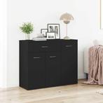 vidaXL Dressoir 88x30x70 cm bewerkt hout zwart, Verzenden, Nieuw, 50 tot 100 cm, 25 tot 50 cm