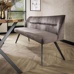 Eettafelbank Puca Antraciet velours 180 cm, Verzenden, Nieuw