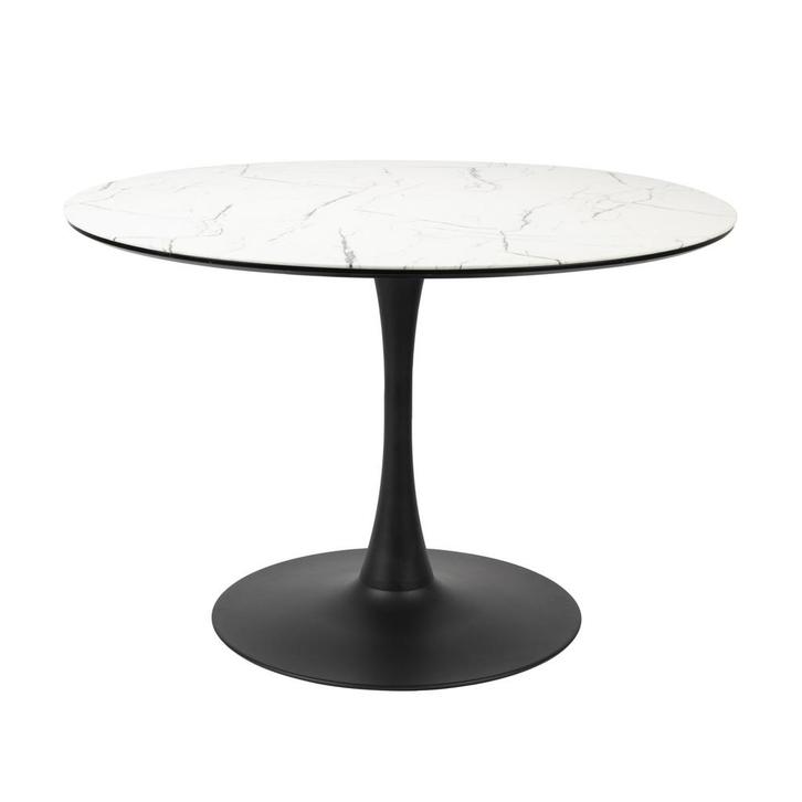 *WOONWINKEL* Ronde Eettafel Wit Marmer, Huis en Inrichting, Tafels | Eettafels, Nieuw, Verzenden