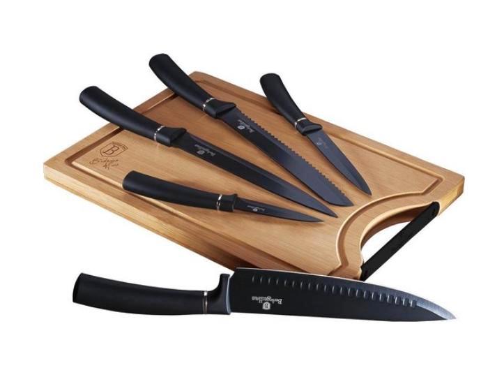 Berlinger Haus - 6 delige keuken messenset met snijplank -, Huis en Inrichting, Keuken | Keukenbenodigdheden