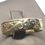 Ring - 18 karaat Geel goud - 0.16ct. tw. Diamant, Sieraden, Tassen en Uiterlijk, Ringen, Nieuw