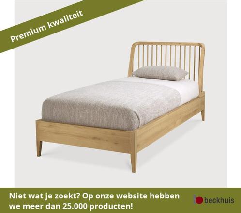 Ethnicraft Spilbed gelakt eikenhout - ZwartBruin, Huis en Inrichting, Slaapkamer | Bedden, Nieuw, Overige materialen, Ophalen of Verzenden