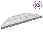 vidaXL Trap Tread Halvemaanvormig 5 pcs Zilver 60 x 18 cm, Verzenden, Nieuw