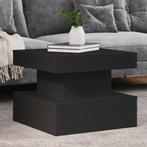 vidaXL Salontafel met LED-verlichting 50x50x40 cm zwart, Huis en Inrichting, Tafels | Salontafels, Verzenden, Nieuw, Overige houtsoorten